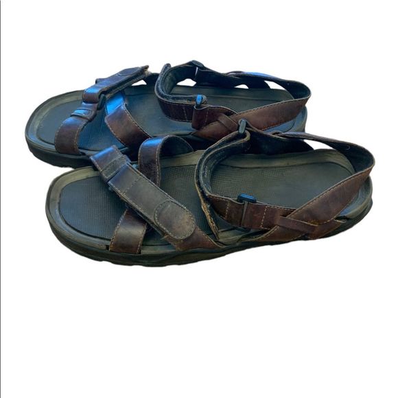 Mens Timberland Leather Strappy Slingback Sandals Brown Size 11M - Picture 3 of 7